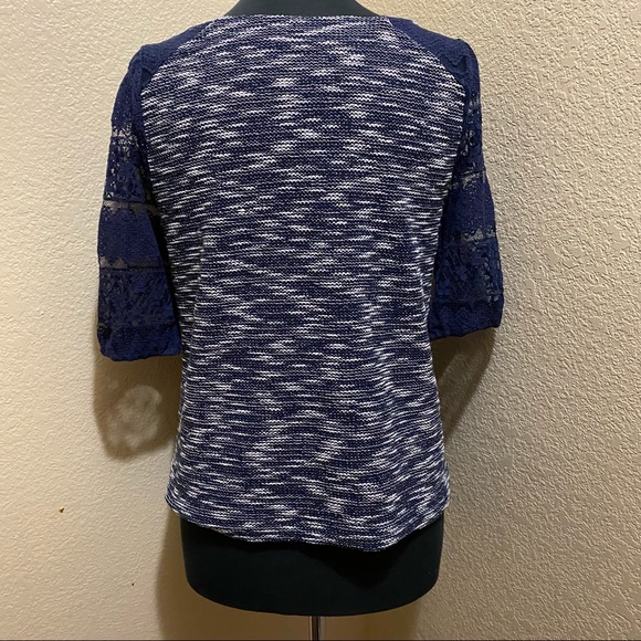 Anthropologie sz M Postmark too with lace sleeves - Picture 3 of 5